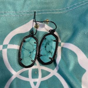 Gunmetal Dani with turquoise stone